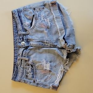 American Eagle Outfitters Distressed Jean Shorts, Size 2